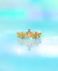 Girls Crew Disney Princess The Little Mermaid Ariel Crystal Gold Plated Rings
