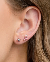 Girls Crew Gold Plated Light Year Crystal Piercing Style Earrings