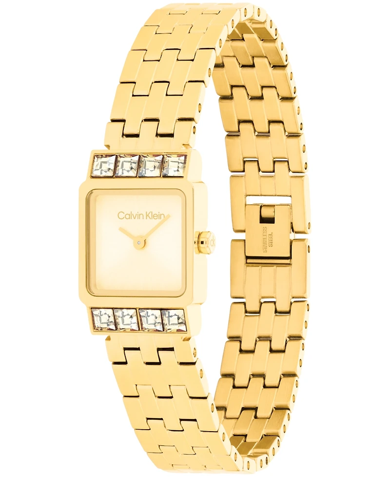 Calvin Klein Women's Poise Gold Tone Stainless Steel Bracelet Watch, 16mm