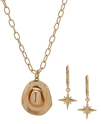 Yellowstone 2-Pc. Pendant Necklace and Drop Earrings Gift Set