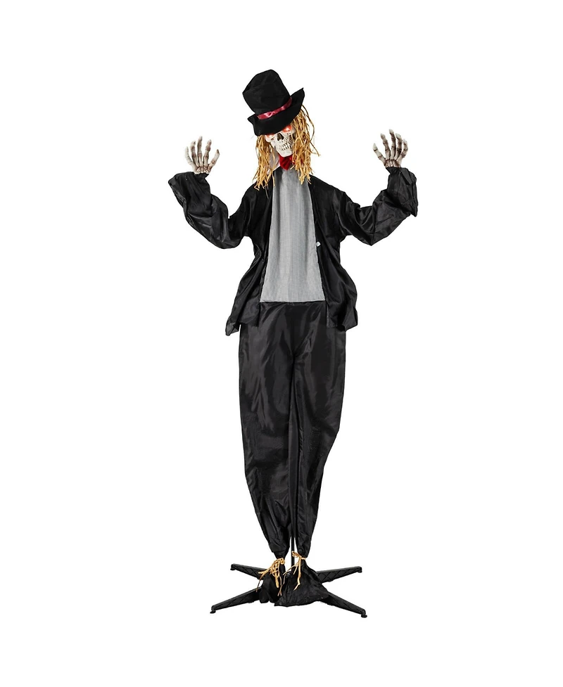 Halloween Animatronic Standing Bride 7.2 Ft Haunted House Decoration Sounds