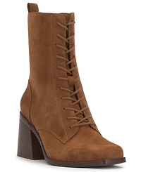 Vince Camuto Women's Safina Lace-Up Block-Heel Booties