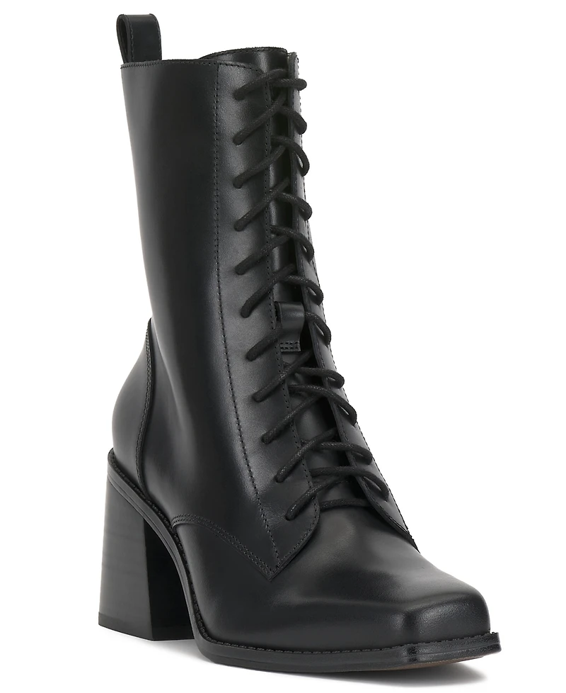 Vince Camuto Women's Safina Lace-Up Block-Heel Booties