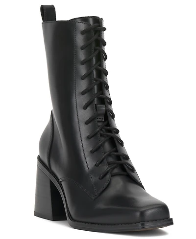 Vince Camuto Women's Safina Lace-Up Block-Heel Booties