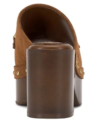 Vince Camuto Women's Efellan Wood Platform Slip On Sandals