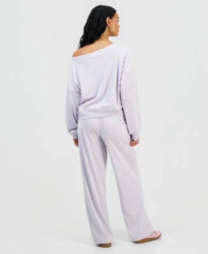 Grayson Threads The Label Juniors Hello Kitty Velour Off The Shoulder Sweatshirt Joggers