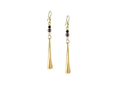 Nyasi Earrings: Elegant Brass Handmade Beaded Dangle Drop Statement Jewelry