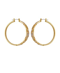 Guess Glass Stone Hoop Earrings (also Silver Tone)