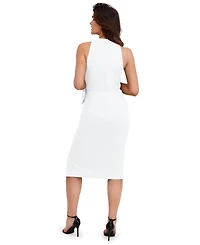 London Times Women's Side Bow Detail Dress