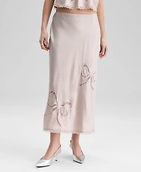And Now This Women's Lace Bow-Inset Slip Skirt, Macy's Exclusive