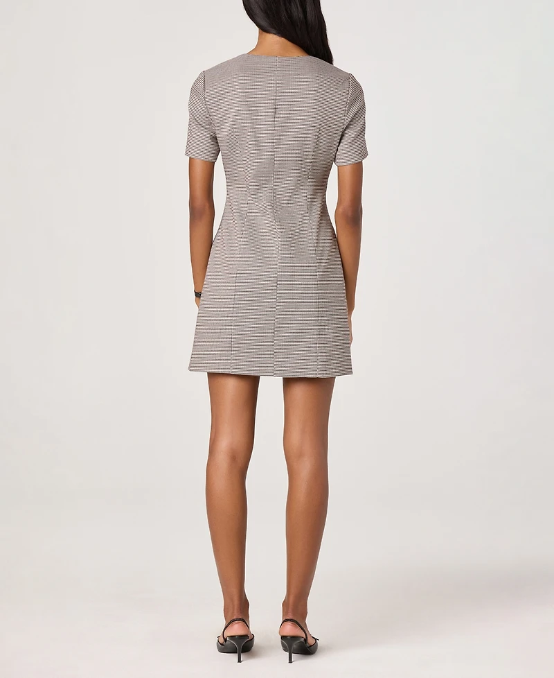 Astr the Label Women's Square Neck Button Up Dress