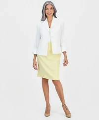 Kasper Women's Zip-Back Stretch Crepe Pencil Skirt