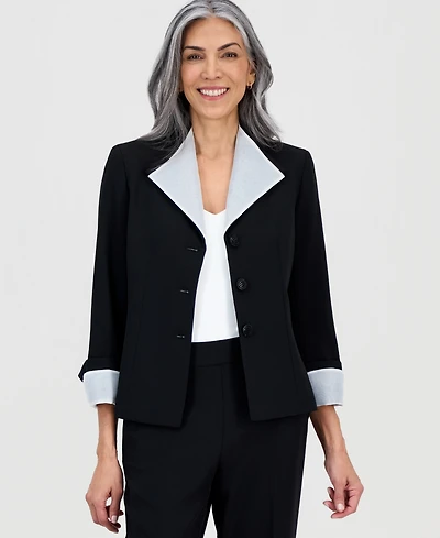 Kasper Women's Three-Button Long-Sleeve Jacket