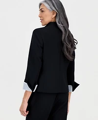 Kasper Women's Three-Button Long-Sleeve Jacket, Regular & Petite