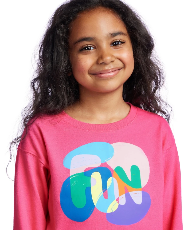 Color Lab Girls 3T-7 Printed Long Sleeves T-Shirt