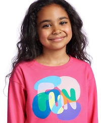 Color Lab Girls 3T-7 Printed Long Sleeves T-Shirt