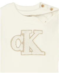 Calvin Klein Baby Boys and Girls 2-Piece Crewneck Top Joggers Set
