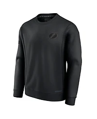 Fanatics Men's Black Tampa Bay Lightning Authentic Pro Road Fleece Sweatshirt