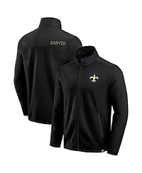 Darius Rucker Collection by Fanatics Men's Black New Orleans Saints Color Block Polar Fleece Full-Zip Jacket