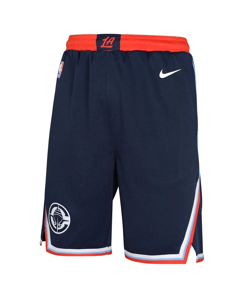 Nike Big Boys and Girls Navy La Clippers Icon Swingman Shorts