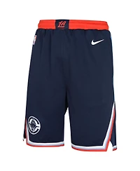 Nike Big Boys and Girls Navy La Clippers Icon Swingman Shorts