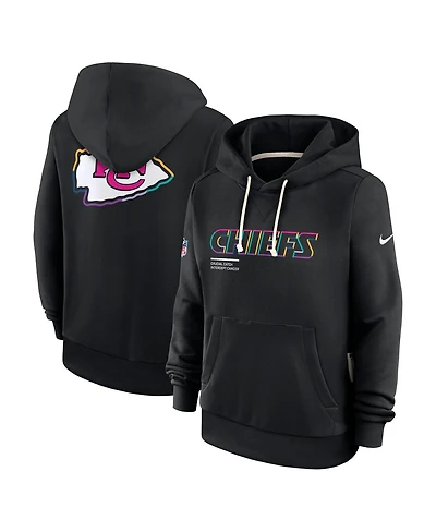 Nike Women's Black Kansas City Chiefs 2025 Nfl Crucial Catch Sideline Standard Issue Dri-fit Hoodie