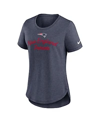 Nike Women's Navy New England Patriots Script Tri-Blend T-Shirt