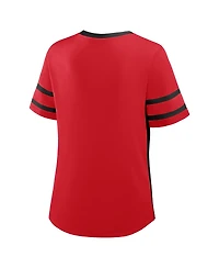 Fanatics Women's Red/Black Texas Tech Red Raiders Be Fearless Athena Lace-Up T-Shirt