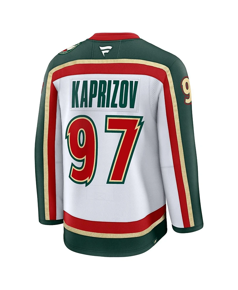 Fanatics Men's Kirill Kaprizov White Minnesota Wild 25th Anniversary Premium Player Jersey