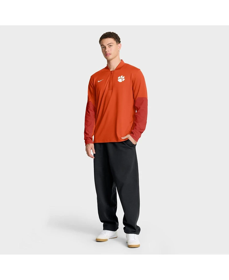Nike Men's Orange Clemson Tigers One Goal Performance Half-Zip Pullover Sweatshirt