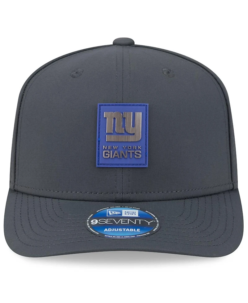 New Era Men's Charcoal New York Giants 2025 Sideline Cold Weather 9SEVENTY Adjustable Hat