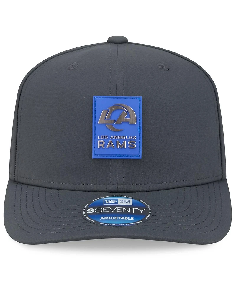 New Era Men's Charcoal Los Angeles Rams 2025 Sideline Cold Weather 9SEVENTY Adjustable Hat