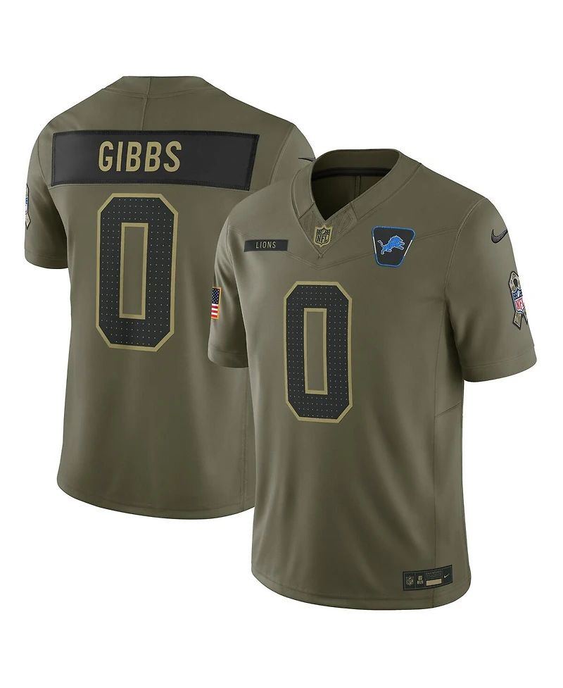 Nike Men's Jahmyr Gibbs Olive Detroit Lions 2025 Salute to Service Limited Jersey