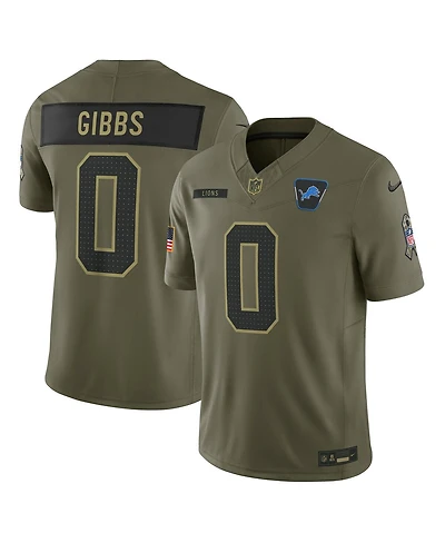 Nike Men's Jahmyr Gibbs Olive Detroit Lions 2025 Salute to Service Limited Jersey