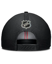 Fanatics Men's Black Chicago Blackhawks Authentic Pro Home Ice Trucker Adjustable Hat