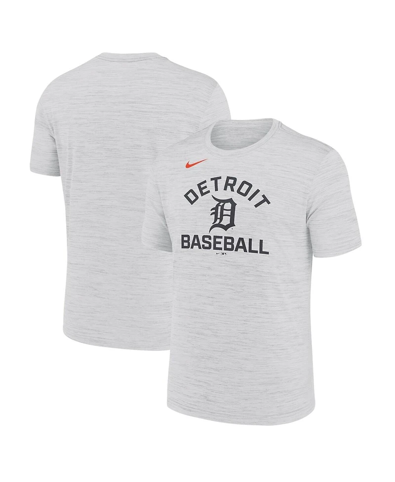 Nike Men's Ash Detroit Tigers Velocity Team City Baseball Dri-fit T-Shirt