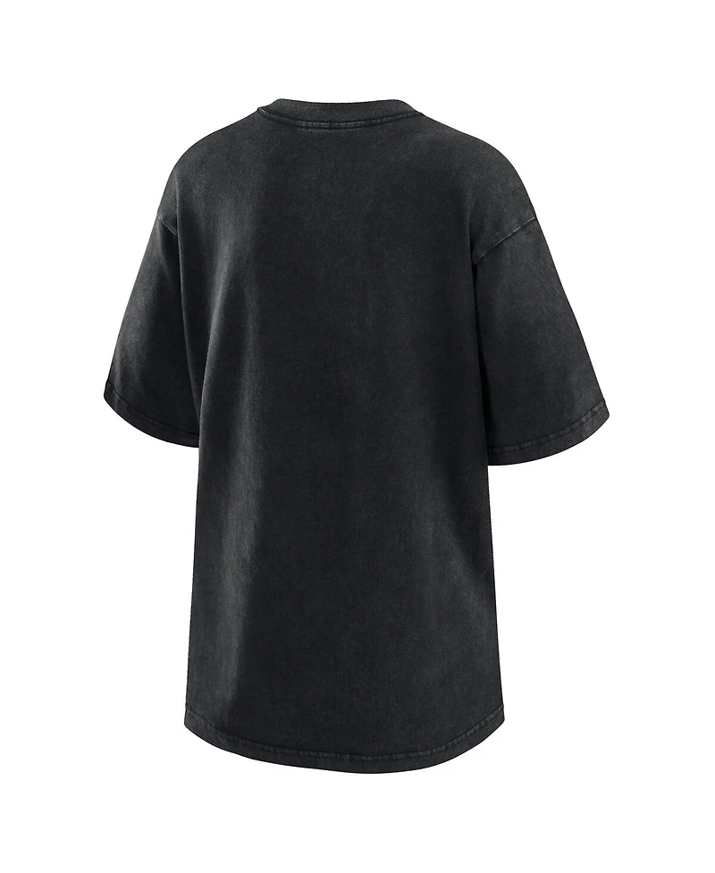 Wear by Erin Andrews Women's Black New York Knicks Oversized Boyfriend T-Shirt