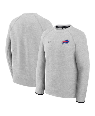 Nike Men's Heather Gray Buffalo Bills Tech Fleece Raglan Sweatshirt