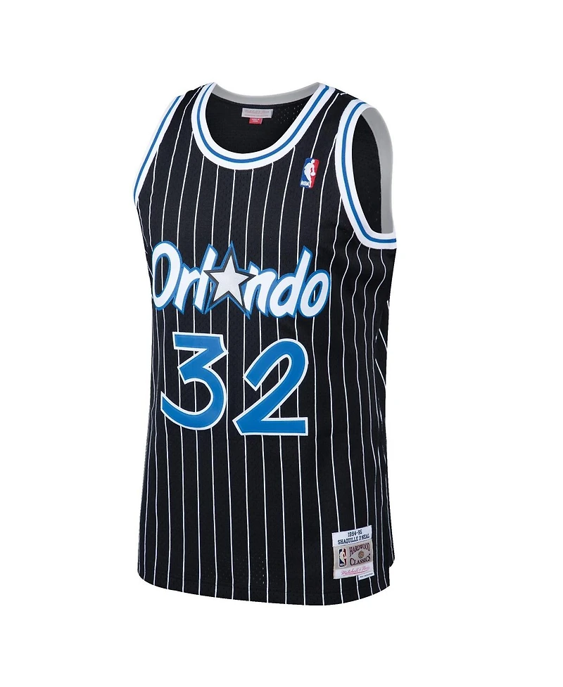 Mitchell & Ness Men's Shaquille O'Neal Black Orlando Magic Hardwood Classics Swingman Jersey