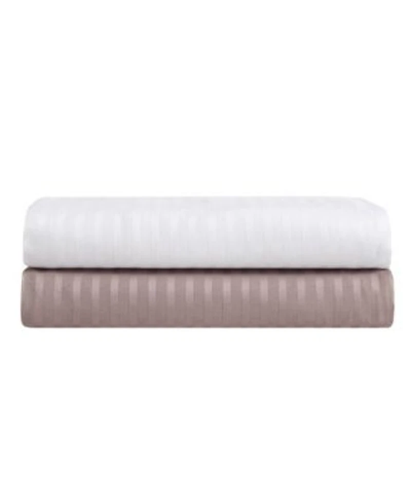 Vera Wang Solid Dobby Stripe Cotton Sheet Set
