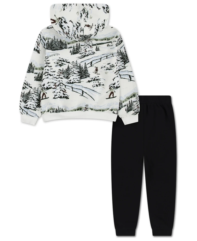 Jordan Boys 4-7 2-Piece Printed Hoodie and Jogger Pants Set