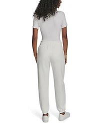 Calvin Klein Women's Flocked Logo Jogger Relaxed Fit Sweatpants