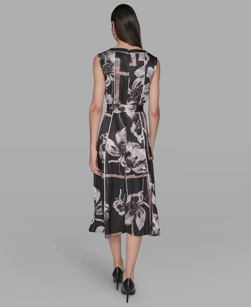 Karl Lagerfeld Paris Women's Printed Midi Dress