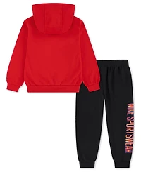 Nike Boys 4-7 2-Piece Sportswear Glow With Me Lightweight Pull-On Hoodie and Pants Set