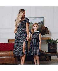Hope & Henry Big Girls Flutter Sleeve Peter Pan Collar Party Dress