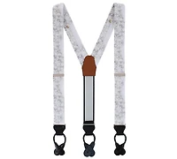 Trafalgar Men's Jack's Frosty Winter Wonderland Silk Button End Suspenders