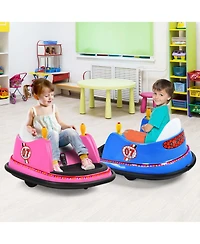 Costway 12V Vehicle 360° Spin Race Toy Kids Ride On Bumper Car with Remote Control