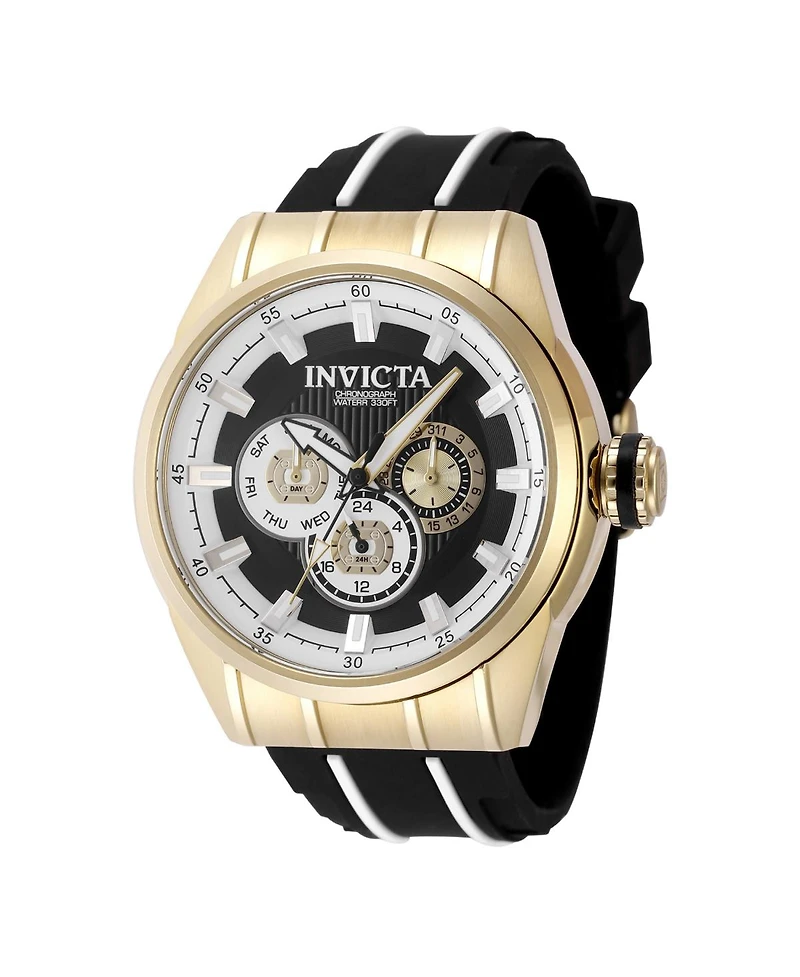 Invicta Men's 49055 Speedway Quartz Chronograph White, Black Dial Watch