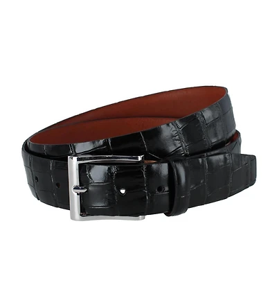 Trafalgar Men's Elias Embossed Gator 35mm Leather Belt