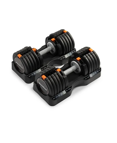 NordicTrack 55 lb Select-a-Weight Dumbbell Pair, Black
